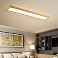 Solid wood long ceiling lamp in log or walnut colour, 60cm to 120cm, 220V, New Chinese style