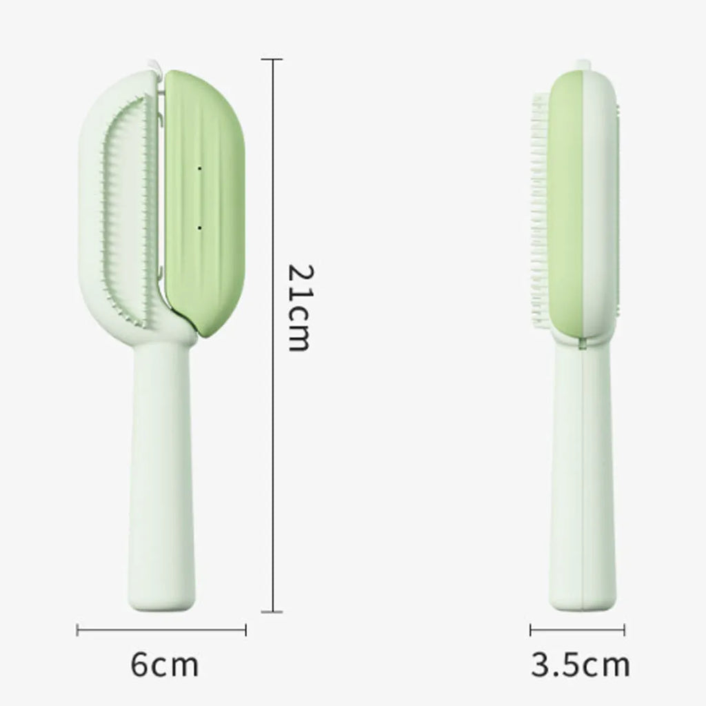Pet grooming comb with water tank for dogs and cats in blue, green or yellow colours