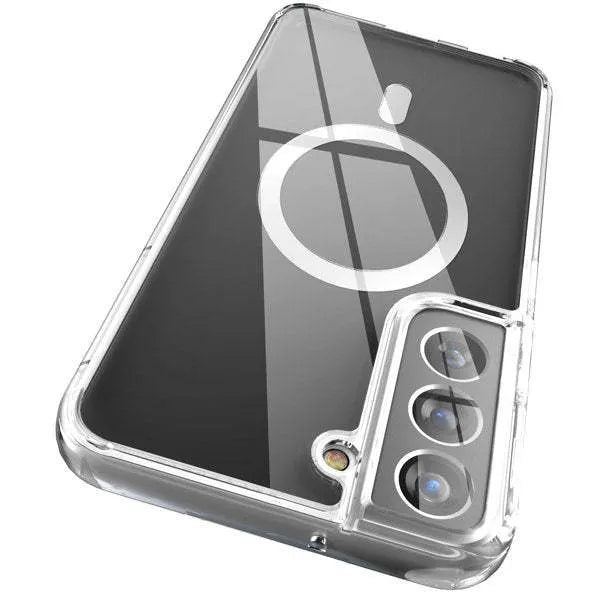 Transparent MagSafe magnetic phone case for Samsung S21 S22 S23 smartphones