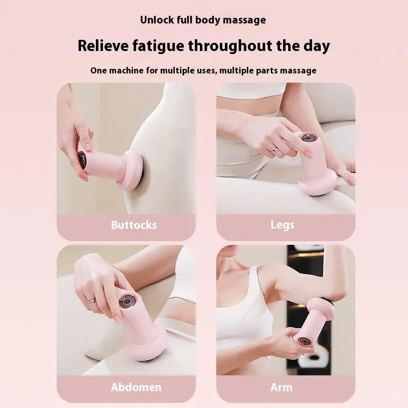 USB electric massager device in black, pink or white colours for cervical spine, waist, back and leg muscle relief