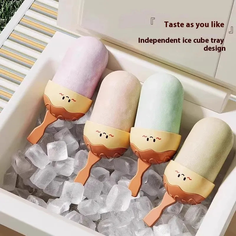 Plastic ice cream mould for making octopus balls shaped frozen desserts.