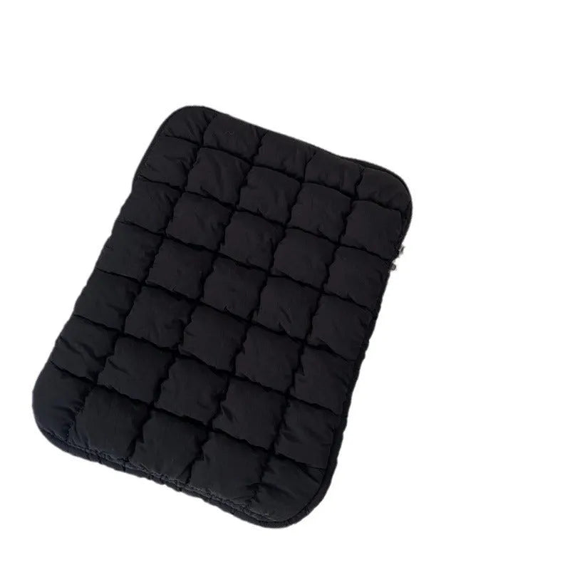 Black nylon laptop bag with cloud cotton interior storage for 15.6-inch computers