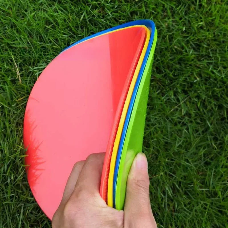 Football training marker disc in yellow, red, blue, green, orange and purple colours, 23cm diameter