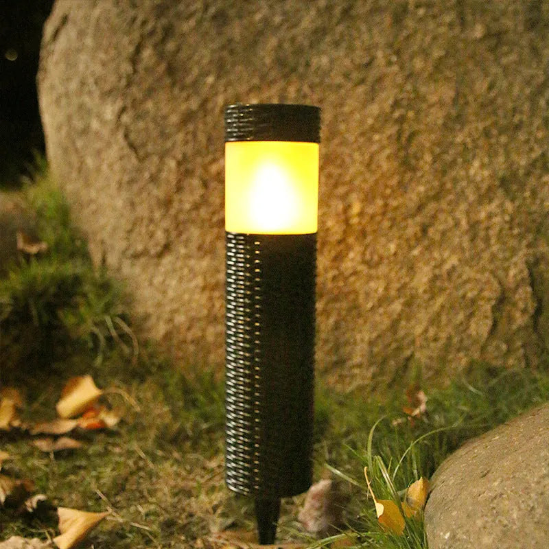 Outdoor rainproof abstract decorative light 65x350mm with simulation flame effect for garden courtyard