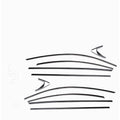 Black titanium stainless steel window trim strip complete set for car body molding decoration