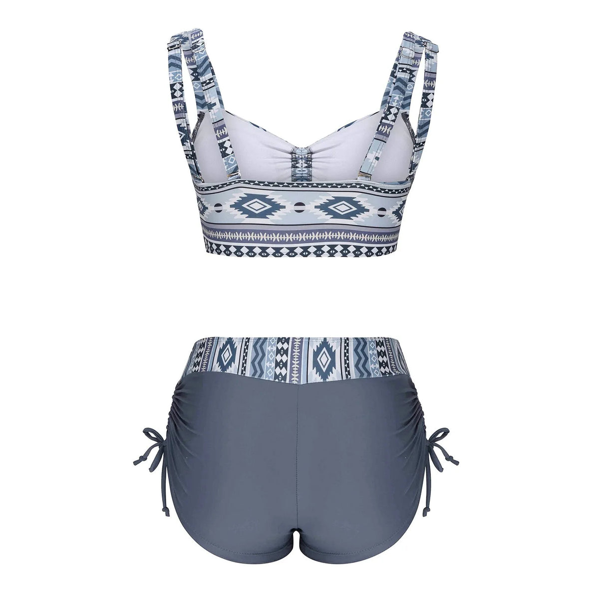 Women's split style bikini swimsuit without steel belt chest pad in picture colour
