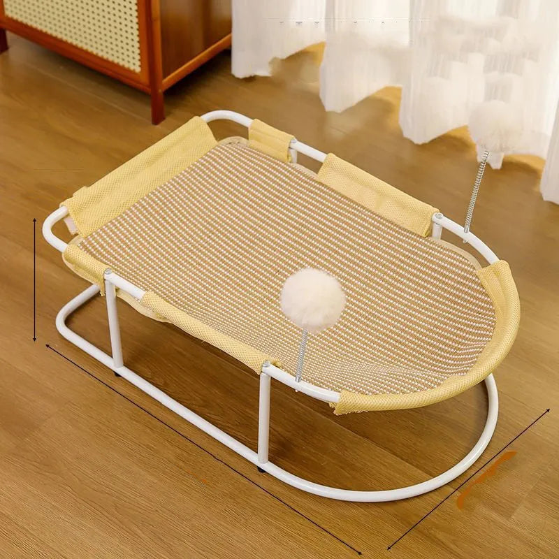 Large breathable cat kennel pet bed cage in grey colour