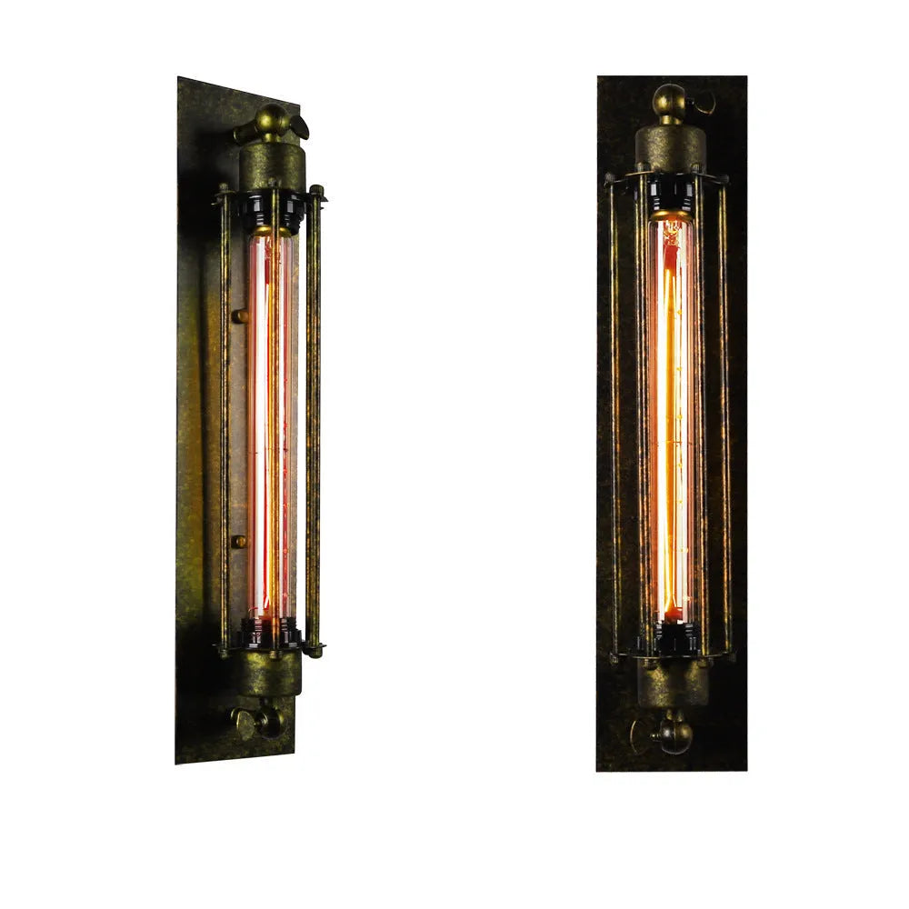 Retro industrial iron wall lamp in black or two-tone, American style, EU or US specification