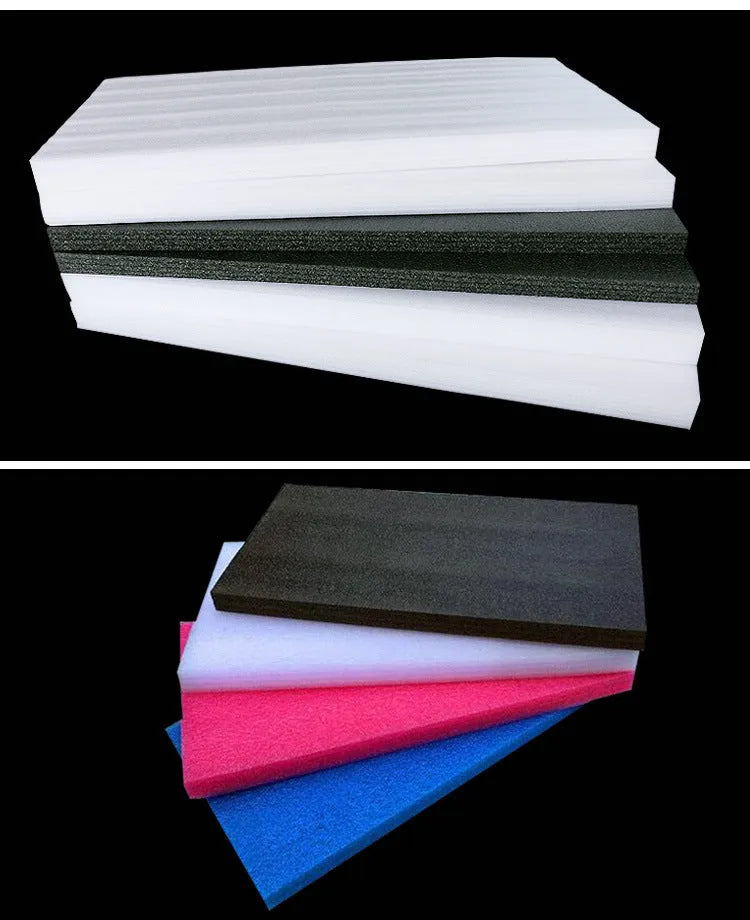 White EPE pearl cotton foam board measuring 200cm by 100cm with 10mm thickness