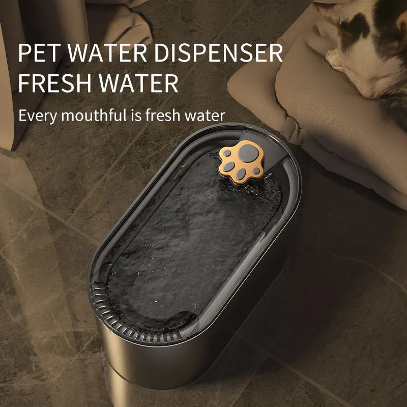 Berlin blue automatic pet water fountain with LED light indicator and triple filtration system