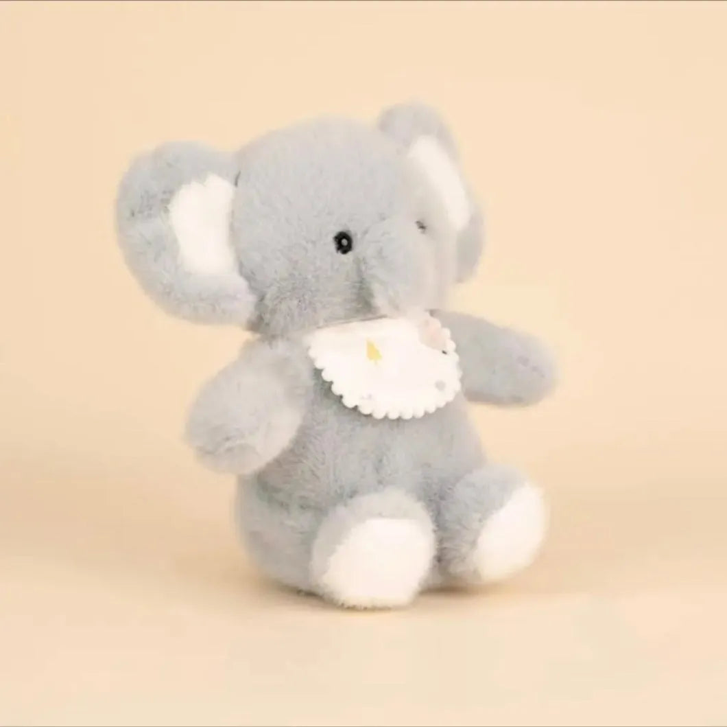 Cute 20cm clapping doll plush toy in elephant design with scarf