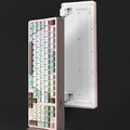 Glowing machinery-effect computer desk pad with LED lighting in universal size