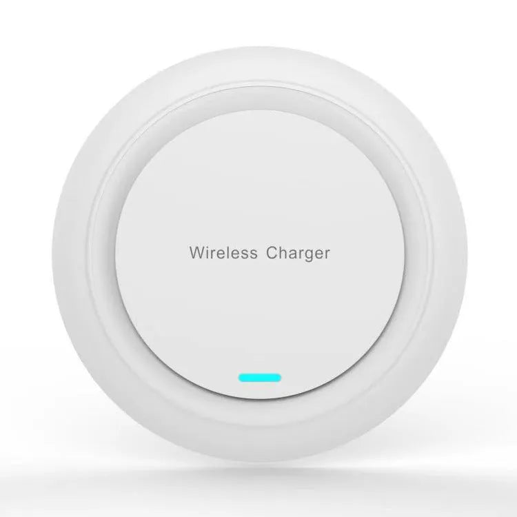 Round 10W desktop wireless charger, 7mm thick, 8mm sensing distance, white or black, USB 3.0