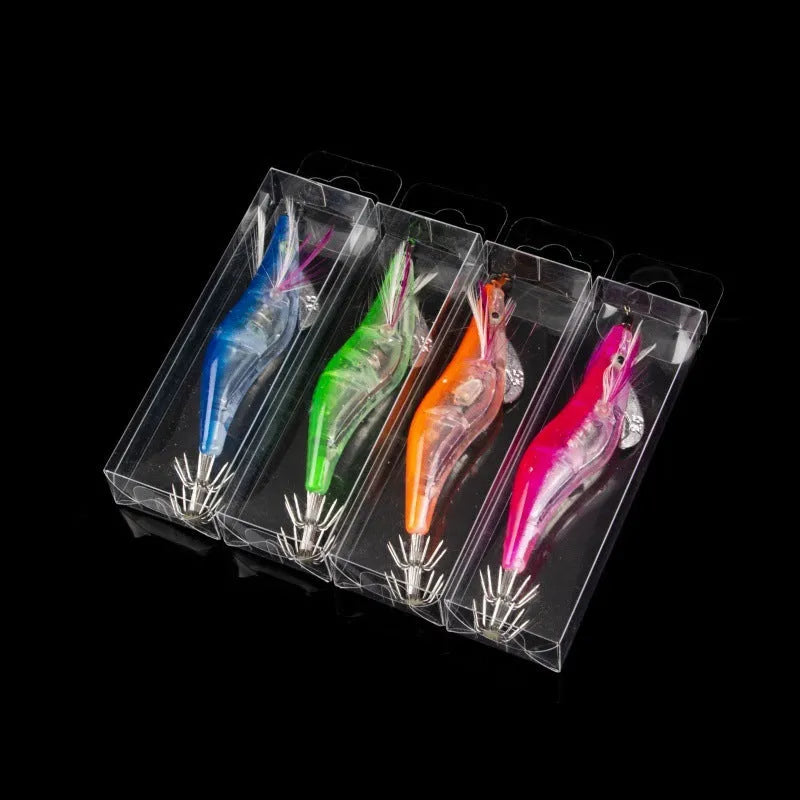 10cm electronic shrimp bionic hard bait with 3D eyes and 2.5# hooks, plastic body, sea rod fishing lure