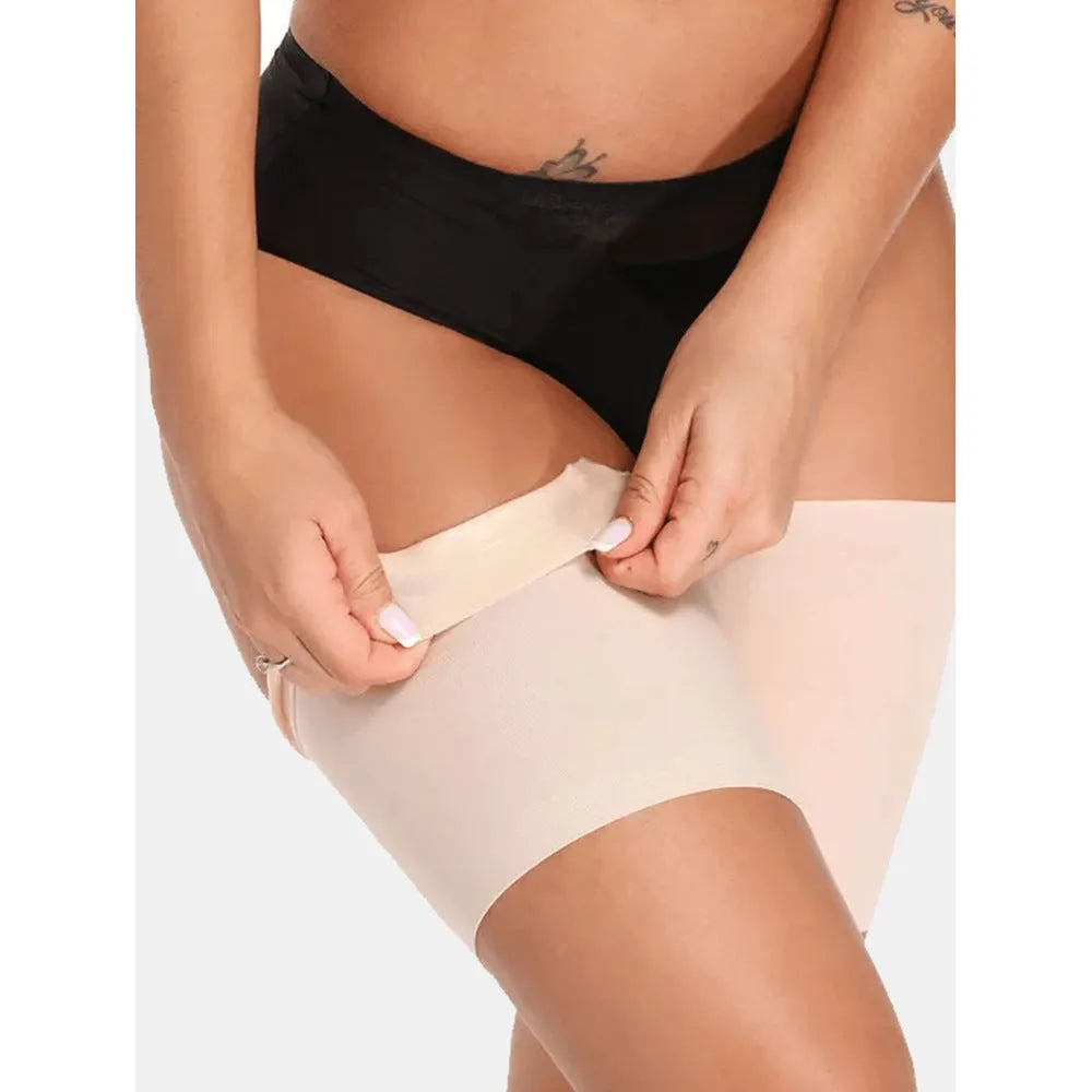 Women's anti-friction silicone thigh straps in black or skin colour, high-elasticity nylon, sizes S to 5XL