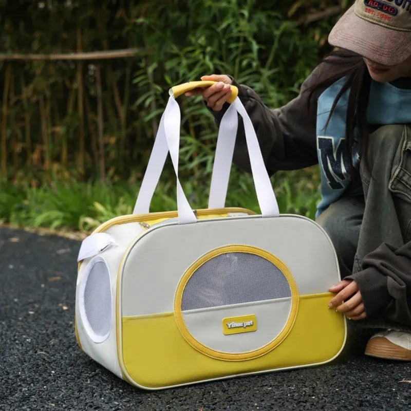 Outdoor portable foldable cat backpack in Oxford cloth with large capacity