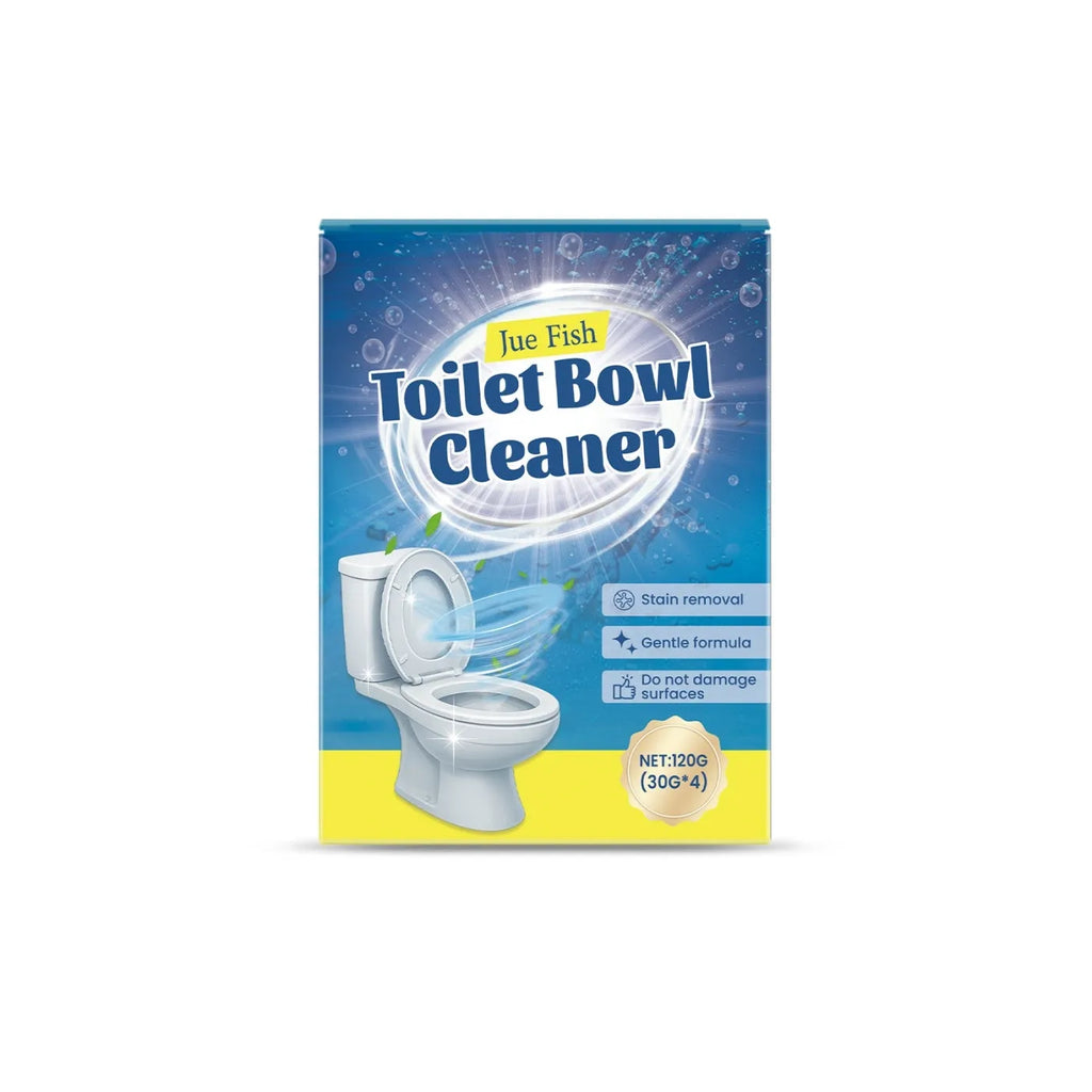 Toilet cleaning powder in 120g package with four individual 30g units for descaling and stain removal