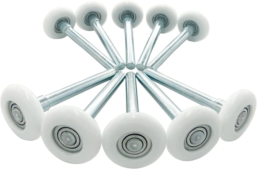 10 pack steel garage door rollers white with 2 handle winding strips
