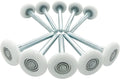 10 pack steel garage door rollers white with 2 handle winding strips