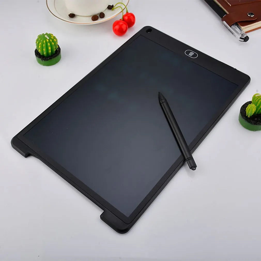 LCD electronic handwriting board for children in blue, showing thin 4.8mm profile with stylus.