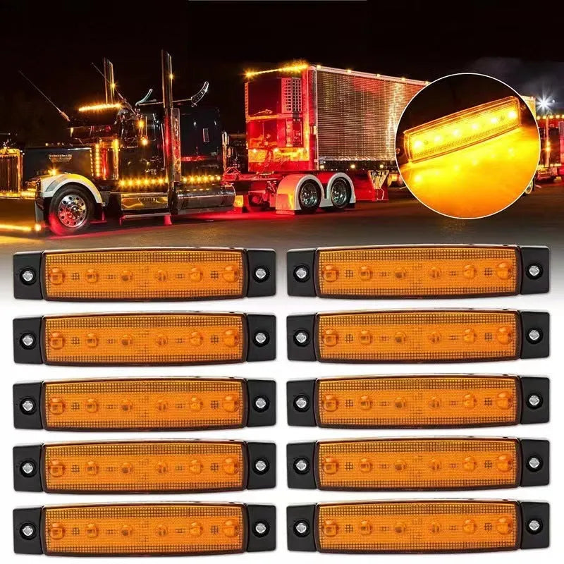 W-SMD model PVC truck trailer side warning light in five colour options red yellow white blue green
