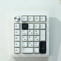 Black or white wireless mechanical numeric keyboard with Bluetooth connection for computer and laptop data entry