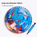 PVC inflatable water cooling cushion for pets showing marine design themes