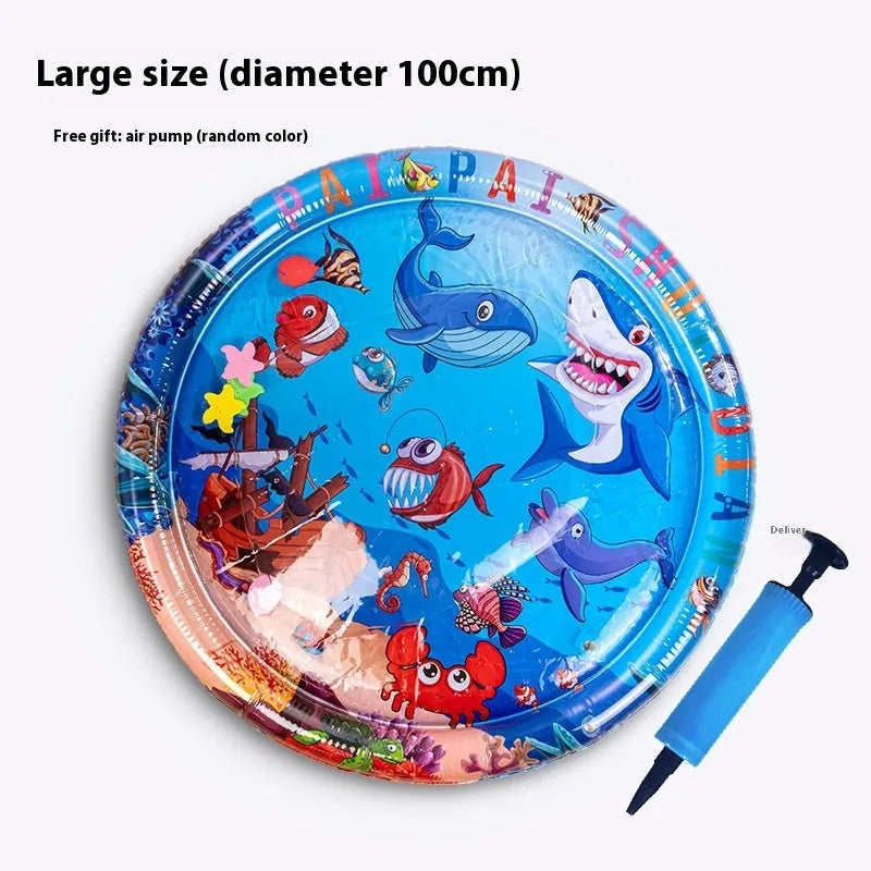 PVC inflatable water cooling cushion for pets showing marine design themes