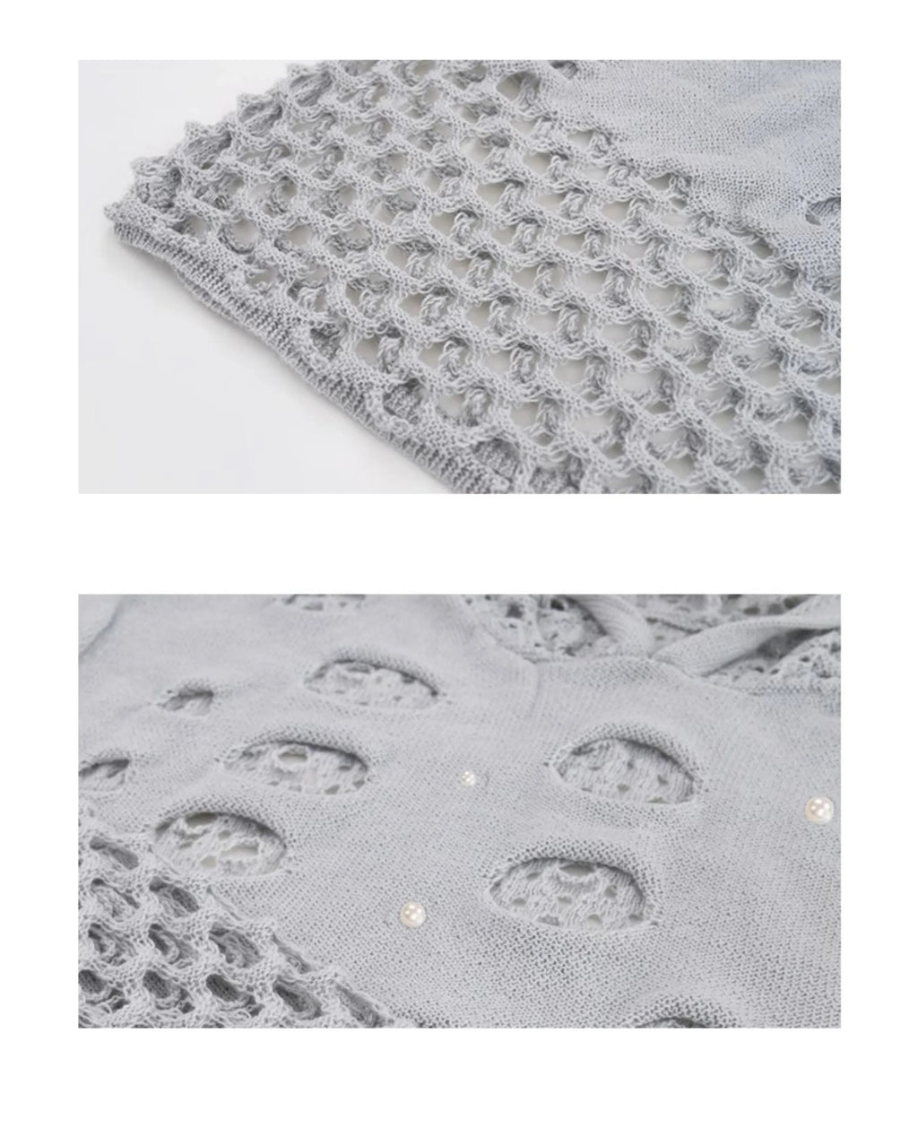 Black men's hooded sweater with pearl decorative detailing, loose fit with pullover closure