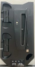 PS5 charging base radiator in black colour showing direct plug connection and controller charging