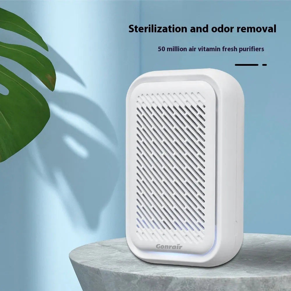 White wall-mounted air purifier with direct plug-in design for rooms under 10 square metres