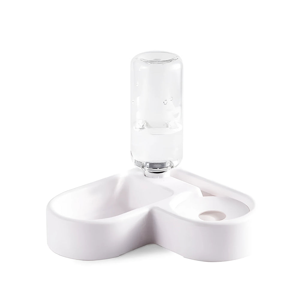 White cat water fountain with filtration system measuring 22x26x16cm