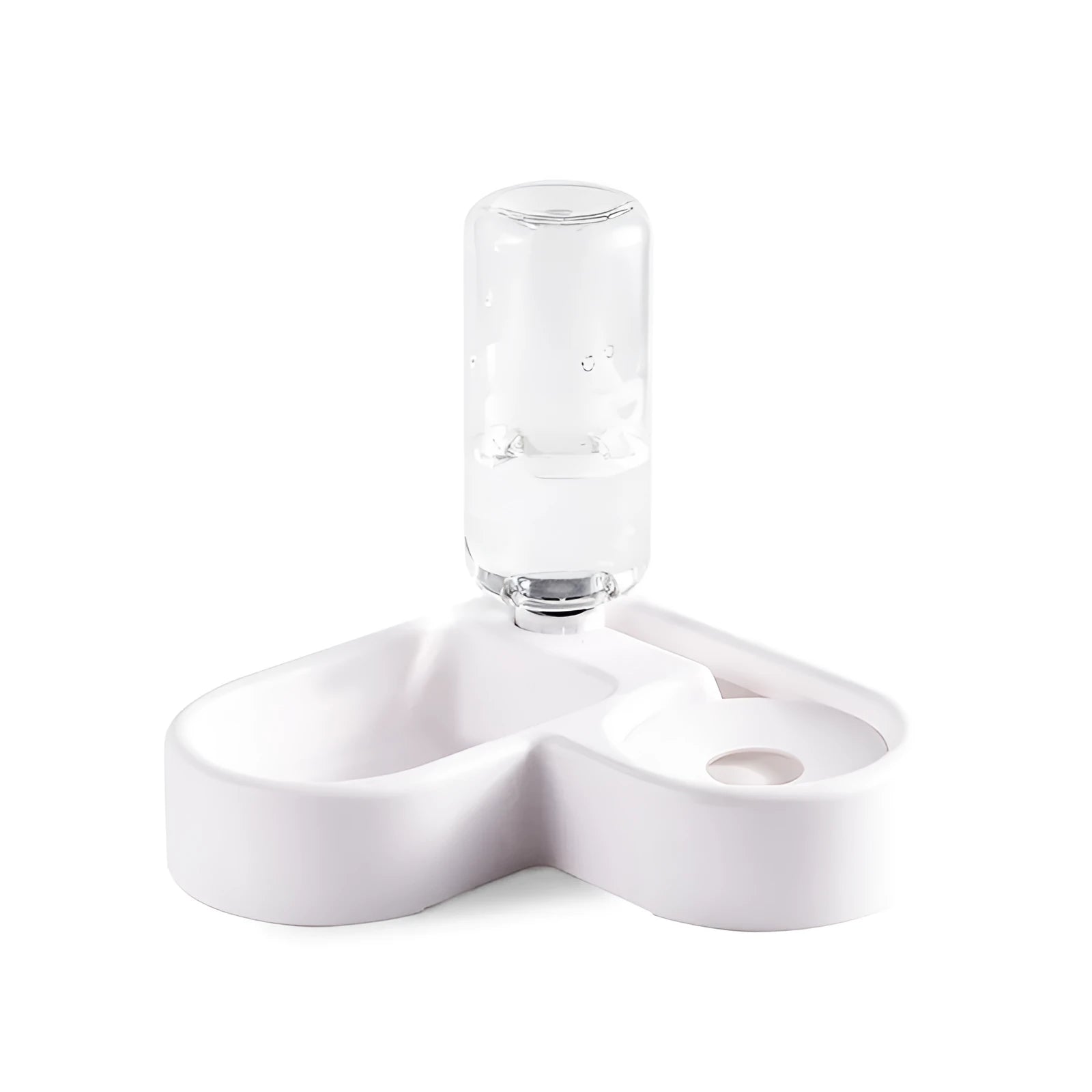 White cat water fountain with filtration system measuring 22x26x16cm