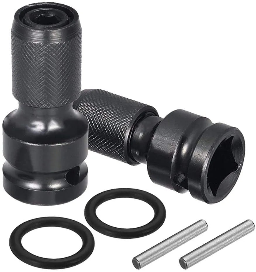 No. 45 steel telescopic bit holder with hexagonal handle for 1/2" to 1/4" drive conversion.