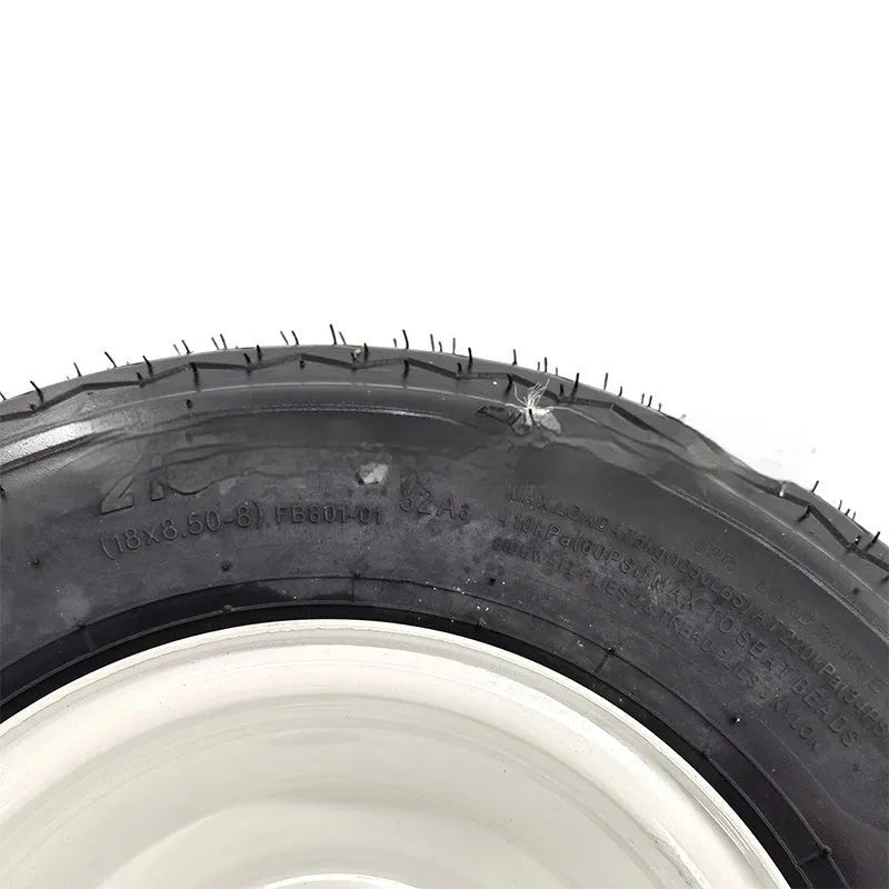 18x8.50-8 golf buggy vacuum tyre and wheel hub, approximately 410mm diameter and 220mm height