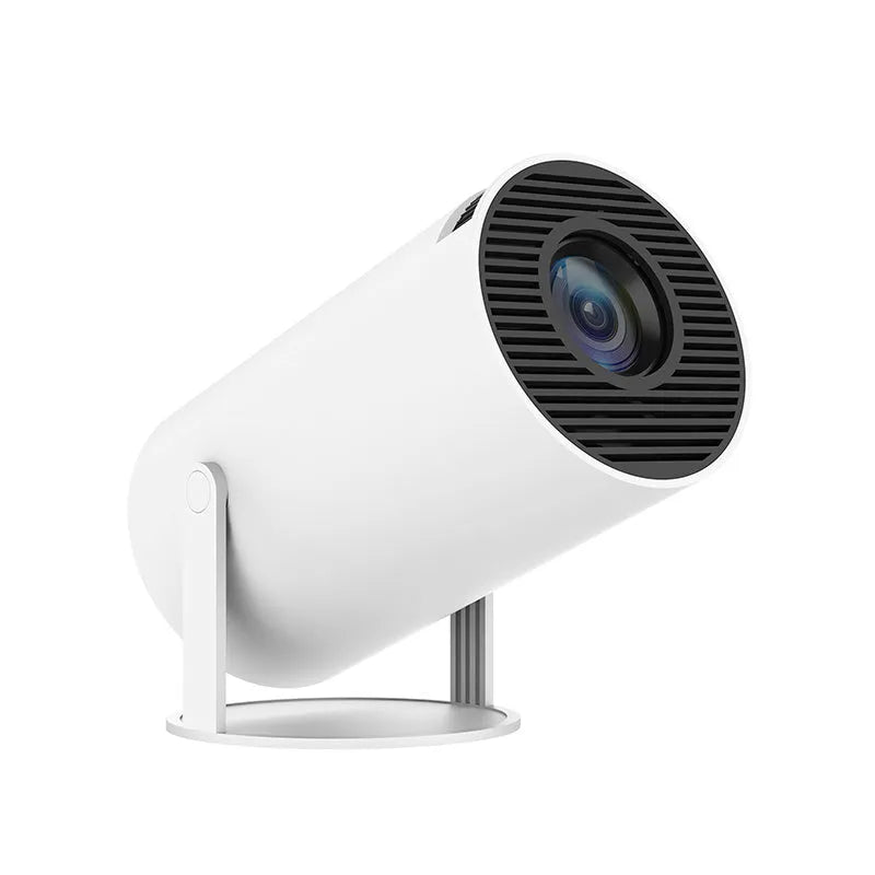 HY300PRO portable projector with 4K hard decoding, 720P native resolution, 160 ANSI lumens and 130-inch projection