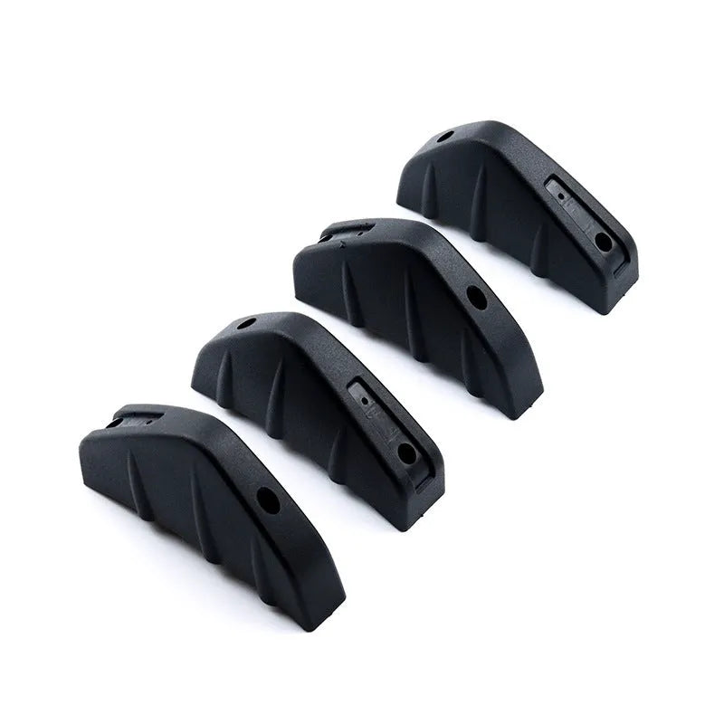 Black triangle rear spoiler chassis measuring 15cm with screw and adhesive fitting kit for General Motors vehicles
