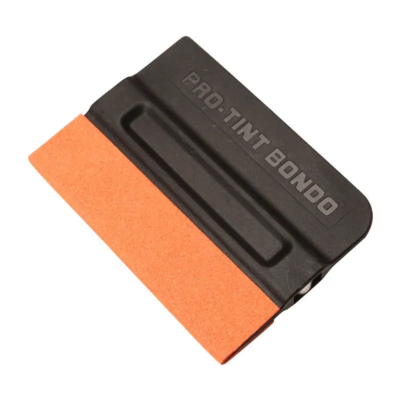 Car film scraper tool with magnetic attachment and multiple scraping head options