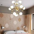 Iron chandelier LED ceiling light 800mm wide Nordic style adjustable height 1m 220V