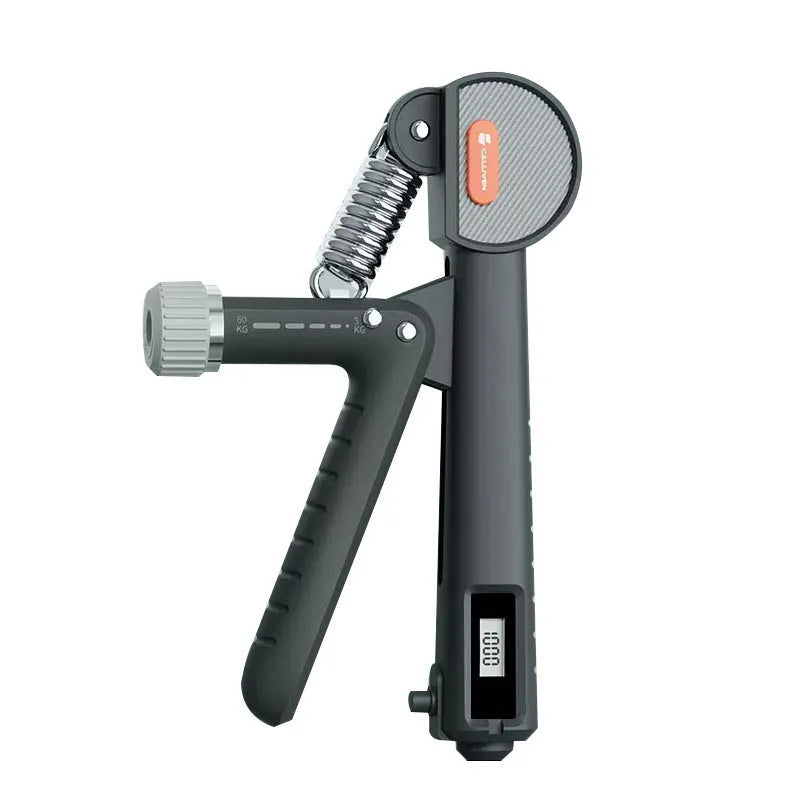 Adjustable spring grip strengthener in ABS plastic for household fitness and health massage available in white black and green