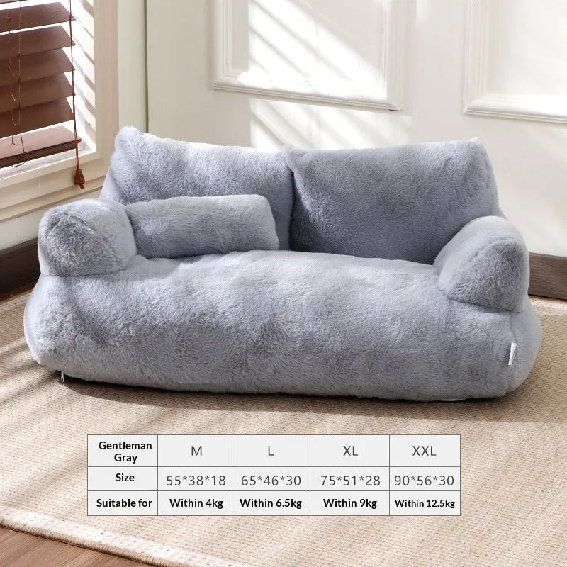 Warm pet bed with removable washable cover in Mousse Coffee, available in sizes M to XXL for pets under 4 kg to 12.5 kg
