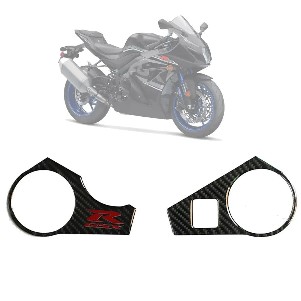 Black carbon fibre pattern motorcycle sticker for Suzuki GSXR1000 L1 upper connective plate 2009-2016