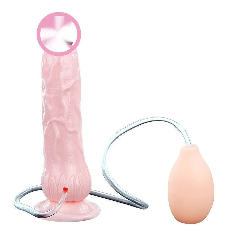 Flesh colour suction cup dildo adult toy showing 200mm length and 40mm diameter