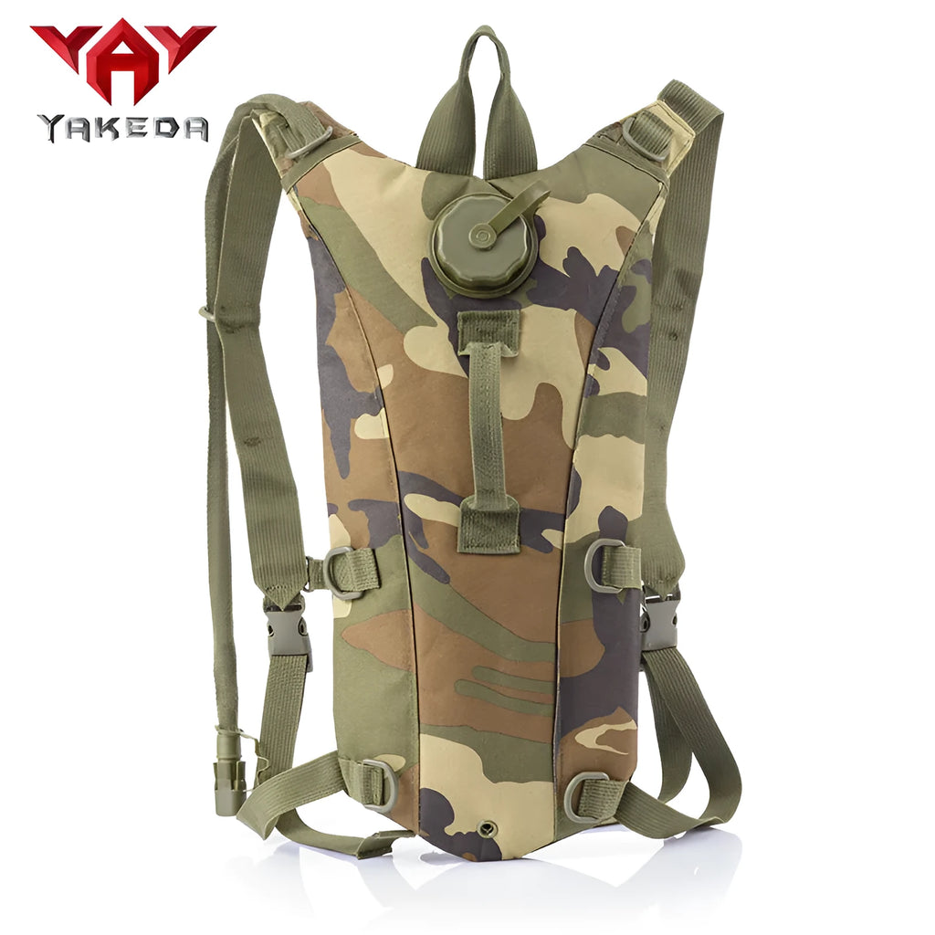 Tactical water bag in jungle camouflage or CP, 46cm x 22cm, 600D oxford cloth outdoor hydration pack
