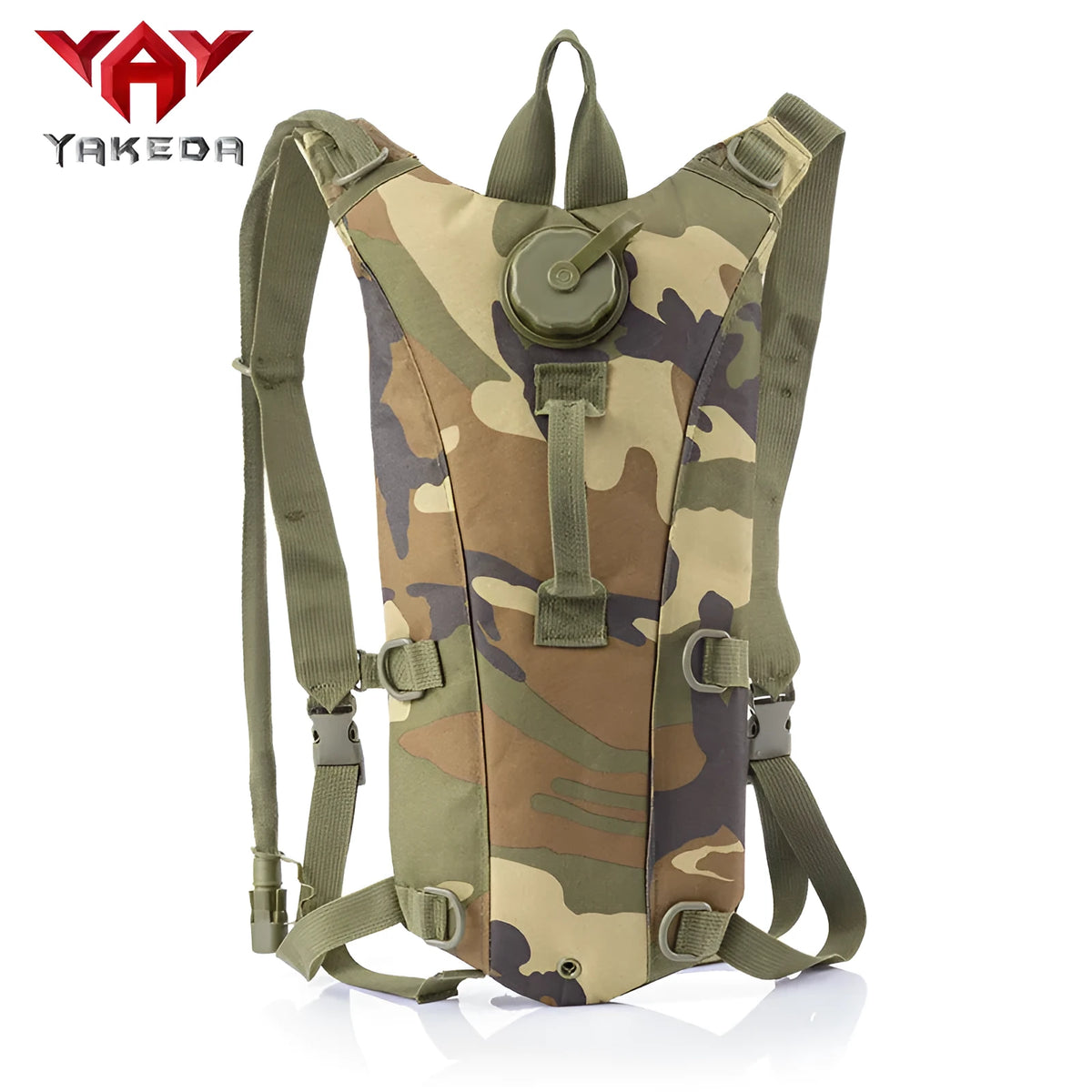 Tactical water bag in jungle camouflage or CP, 46cm x 22cm, 600D oxford cloth outdoor hydration pack