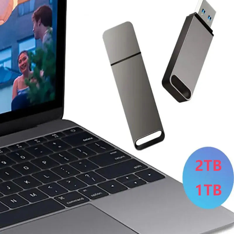 Custom metal USB flash drive in black, red, or silver with graphic customisation option