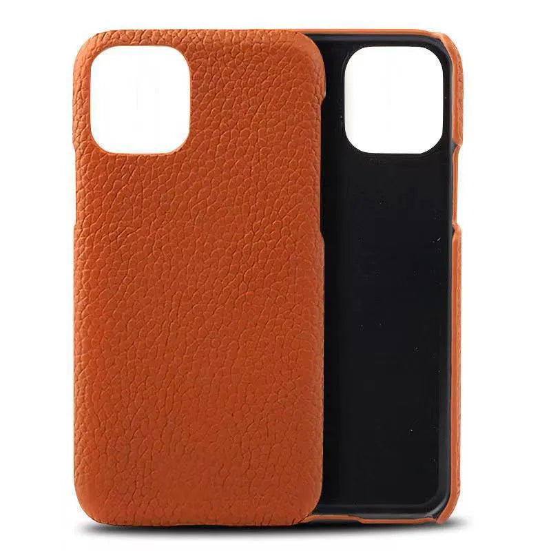 Genuine leather iPhone case gift set with matching keychain and card holder in a selected colour