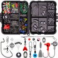 Weihe 257-piece fishing lure accessory kit in ABS storage box for Texas and sea fishing