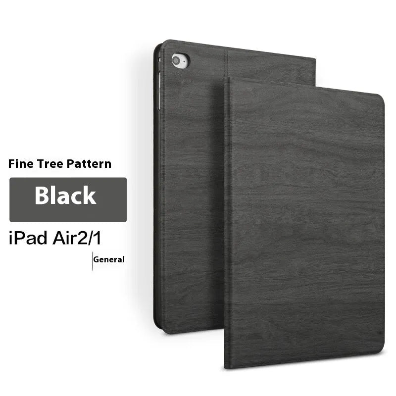 Sapphire blue imitation leather iPad protective cover with an integrated sleep bracket stand.