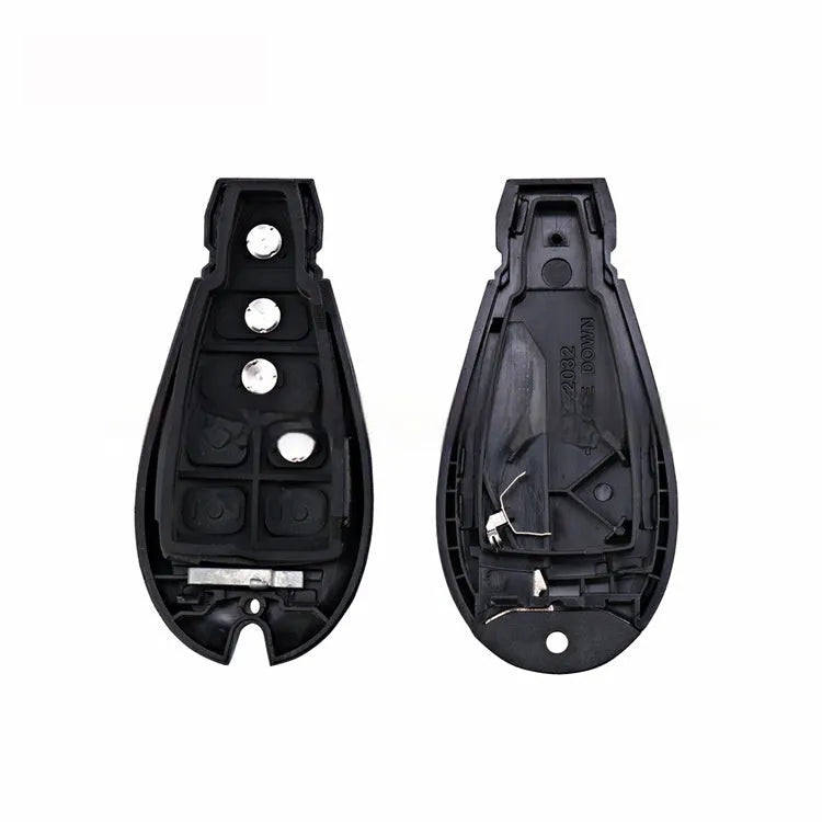 Dodge Chrysler car smart key replacement shell made of ABS brass, dimensions 85mm by 42mm by 15mm.